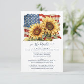 アメリカ愛国国旗のひまわり結婚の詳細 エンクロージャーカード (スタンド正面)