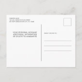 アメリカ愛国国旗のアメリカ軍隊卒業 インビテーションポストカード (裏面)