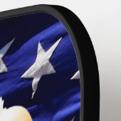 アメリカ愛国国旗のイーグルモノグラム ピックルボールラケット (左詳細)