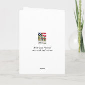 アメリカ愛国国旗のクリスマスカード シーズンカード (裏面)