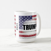 アメリカ愛国国旗のトランプ コーヒーマグカップ (正面右)