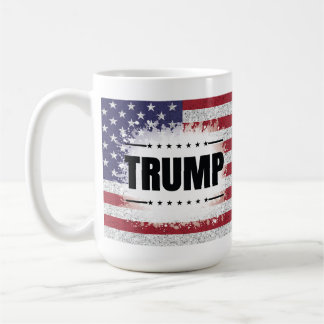 アメリカ愛国国旗のトランプ コーヒーマグカップ