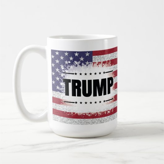 アメリカ愛国国旗のトランプ コーヒーマグカップ (左)