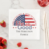 アメリカ愛国国旗のナプキン (インサイチュ)