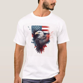 アメリカ愛国国旗のハゲ Tシャツ