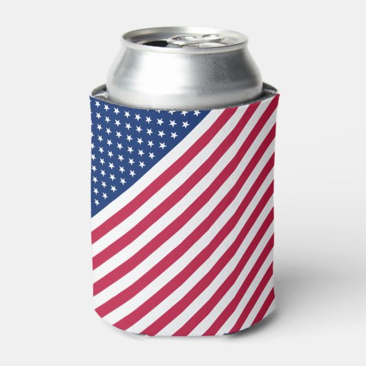 アメリカ愛国国旗の星とストライプクールアメリカ 缶クーラー (缶正面)