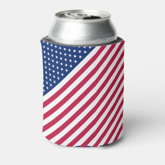アメリカ愛国国旗の星とストライプクールアメリカ 缶クーラー (缶裏面)