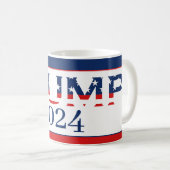 アメリカ愛国国旗ドナルド・トランプ2024 コーヒーマグカップ (正面右)