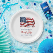 アメリカ愛国国旗7月4日ファミリー懇親会 ペーパープレート (パーティー)