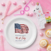 アメリカ愛国国旗7月4日ファミリー懇親会 ペーパープレート (パーティー)