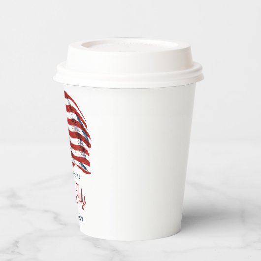 アメリカ愛国国旗7月4日ファミリー懇親会 紙コップ (左)