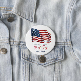 アメリカ愛国国旗7月4日ファミリー懇親会 缶バッジ