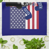 アメリカ愛国国旗 キッチンタオル (折り畳み)