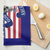 アメリカ愛国国旗 キッチンタオル (四つ折り)