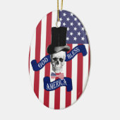 アメリカ愛国国旗 セラミックオーナメント (左)