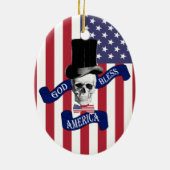 アメリカ愛国国旗 セラミックオーナメント (裏面)