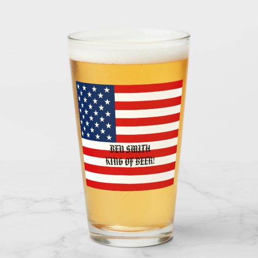 アメリカ愛国国旗 タンブラーグラス (ドリンク正面)