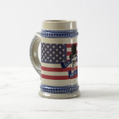 アメリカ愛国国旗 ビールジョッキ (正面左)