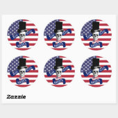 アメリカ愛国国旗 ラウンドシール (シート)