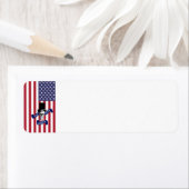 アメリカ愛国国旗 ラベル (インサイチュ)