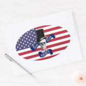 アメリカ愛国国旗 楕円形シール (封筒)
