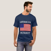 アメリカ愛国国旗MensネイビーTシャツ Tシャツ (正面フル)