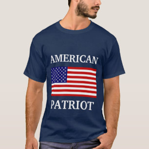 アメリカ愛国国旗MensネイビーTシャツ Tシャツ