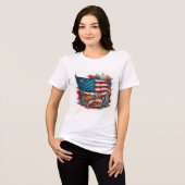 アメリカ愛国国旗Tシャツ トライブレンドＴシャツ (正面全面)