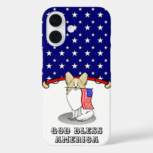 アメリカ愛国国旗USAパピロン(レモン)かわいい Case-Mate iPhoneケース (裏面)