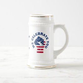 アメリカ愛国国祝最高のパパ ビールジョッキ