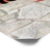 アメリカ愛国地図フラッグウォールカリグラフィー文字 ポスター (コーナー)