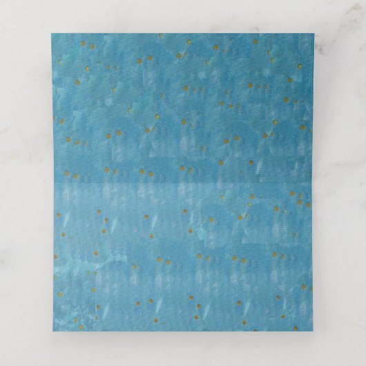 アメリカ愛国天使ホールディングフラッグブルー金ゴールドスター プレイスカード (内部開封)