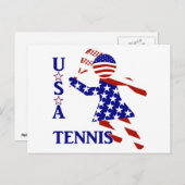 アメリカ愛国女子テニス ポストカード (正面/裏面)