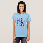 アメリカ愛国女子テニス Tシャツ (正面フル)