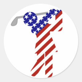 アメリカ愛国女性ゴルフ ラウンドシール