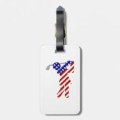 アメリカ愛国女性ゴルフ ラゲッジタグ (裏面縦)