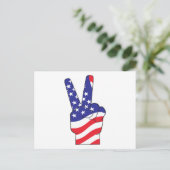 アメリカ愛国平和サイン ポストカード (スタンド正面)