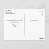 アメリカ愛国心あふれるジェット戦闘機飛行機誕生日 ポストカード (裏面)