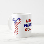 アメリカ愛国心あふれるメンズゴルフ コーヒーマグカップ (正面左)