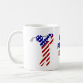 アメリカ愛国心あふれるメンズゴルフ コーヒーマグカップ (左)