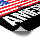 アメリカ愛国心に満ちた7月4日を祝福する ポスター (角)