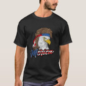 アメリカ愛国心のあるアメリカのイーグル自由4th tシャツ (正面)