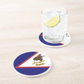 アメリカ愛国心のあるサモア国旗 コースター (側面)