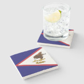 アメリカ愛国心のあるサモア国旗 ストーンコースター (横)