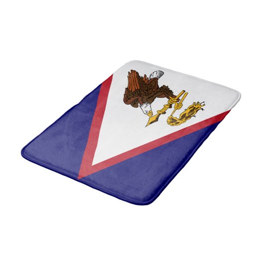 アメリカ愛国心のあるサモア国旗 バスマット (アングル)