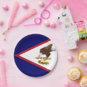 アメリカ愛国心のあるサモア国旗 ペーパープレート (パーティー)