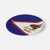 アメリカ愛国心のあるサモア国旗 ペーパープレート (アングル)