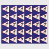 アメリカ愛国心のあるサモア国旗 ラッピングペーパー (フラット)