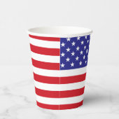 アメリカ愛国心のある国旗の赤白と青USA 紙コップ (右)
