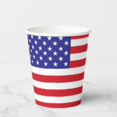アメリカ愛国心のある国旗の赤白と青USA 紙コップ (正面)